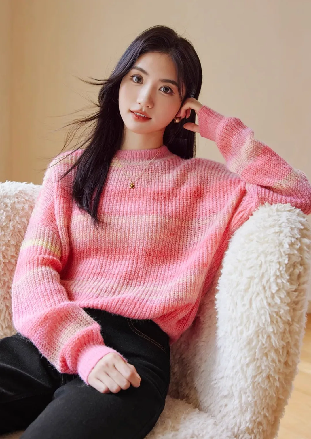 Rainbow Gradation Sweater