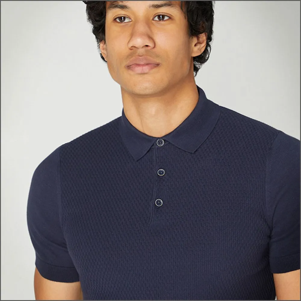 Remus Uomo Slim Fit Knitted Cotton Short Sleeve Polo Shirt>>