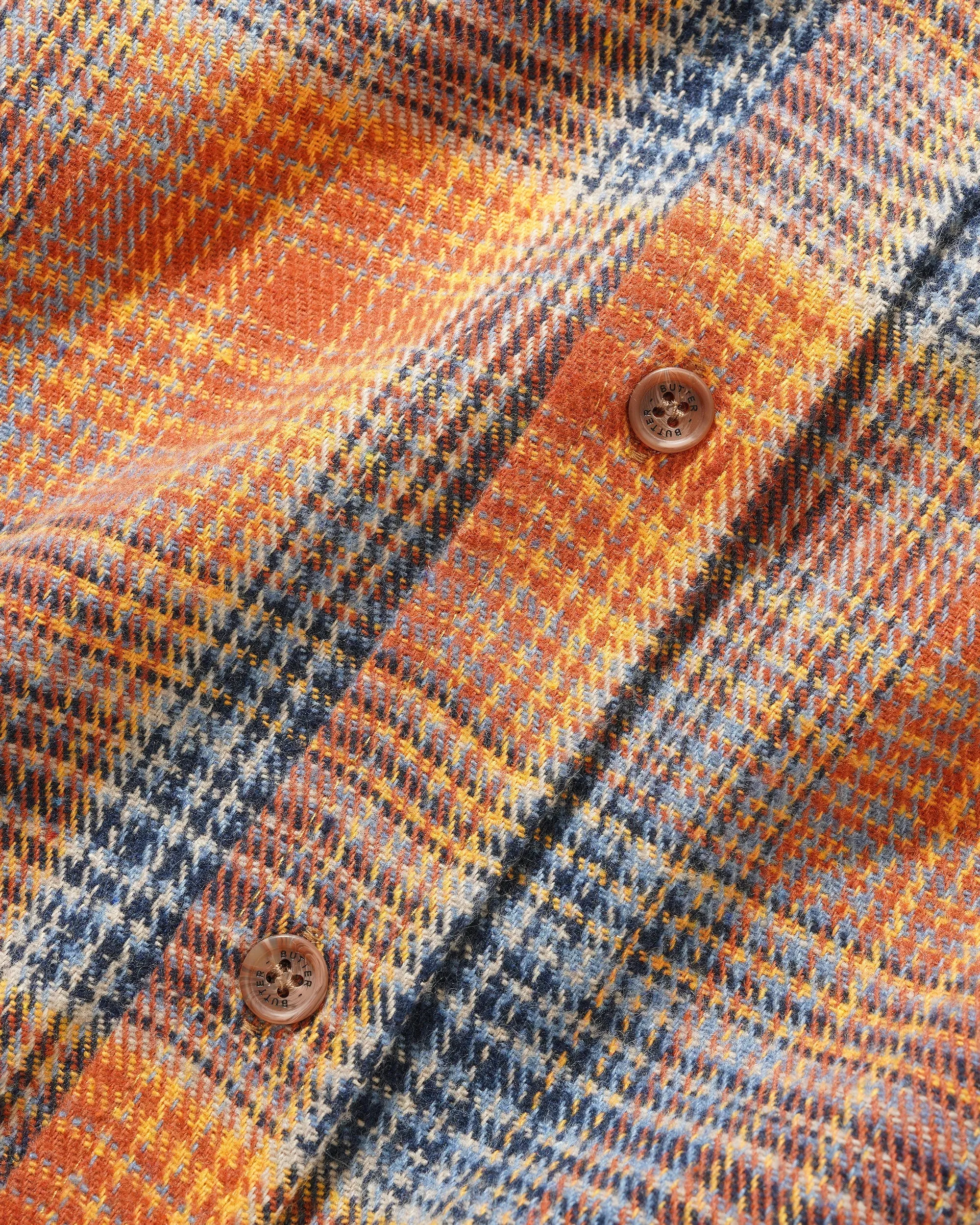 Rodent Flannel Shirt, Rust / Navy