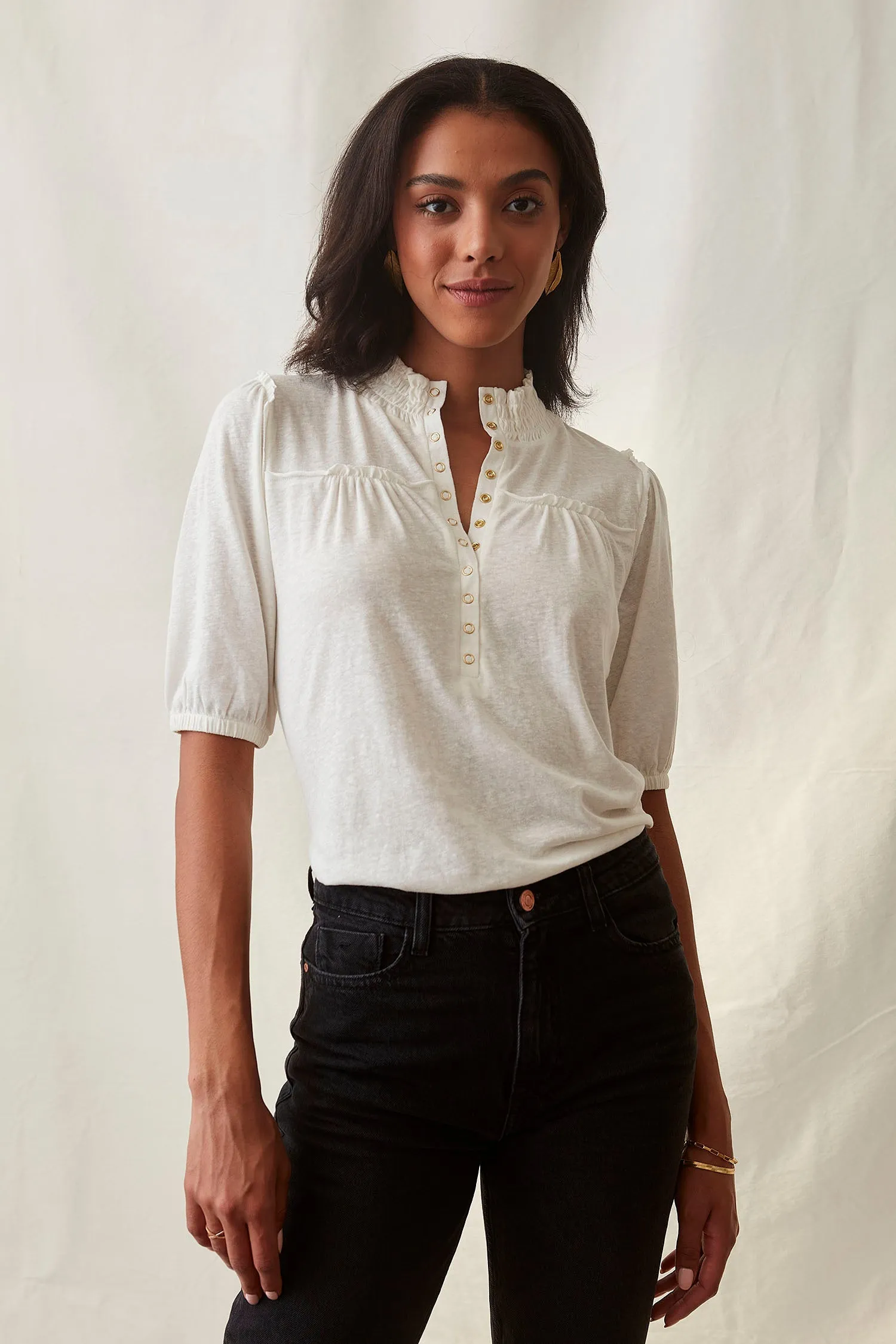 Sadie Top in Spa White