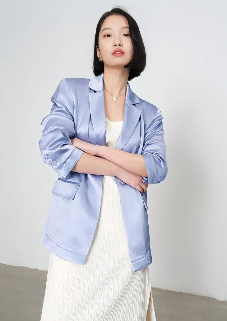 SATIN BLAZER JACKET