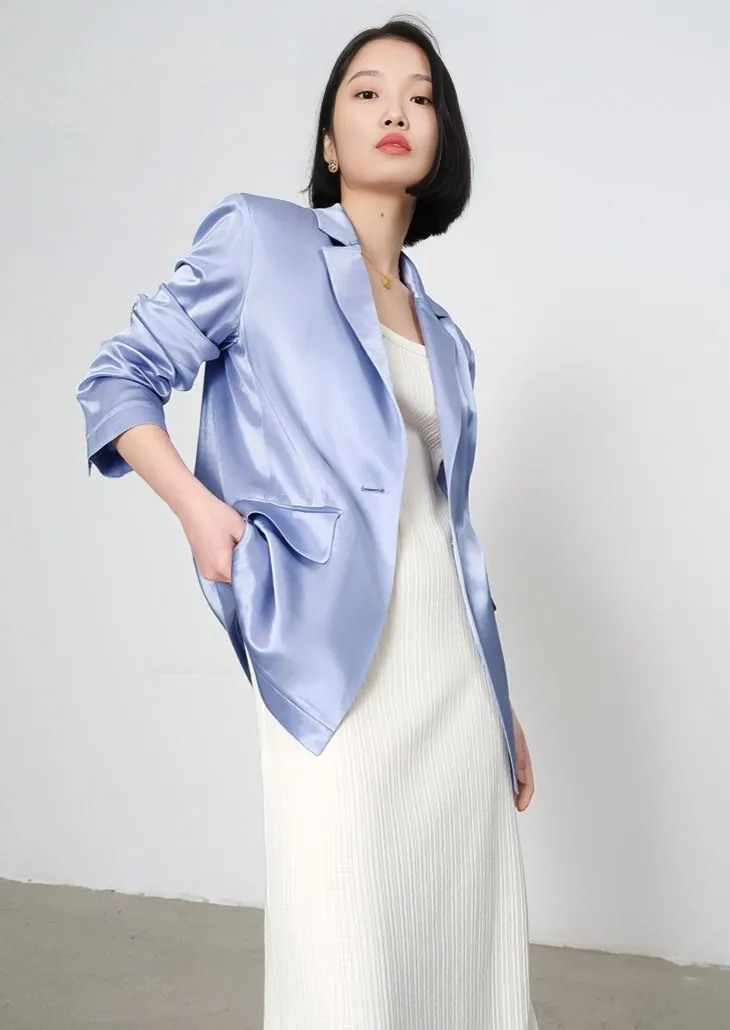 SATIN BLAZER JACKET