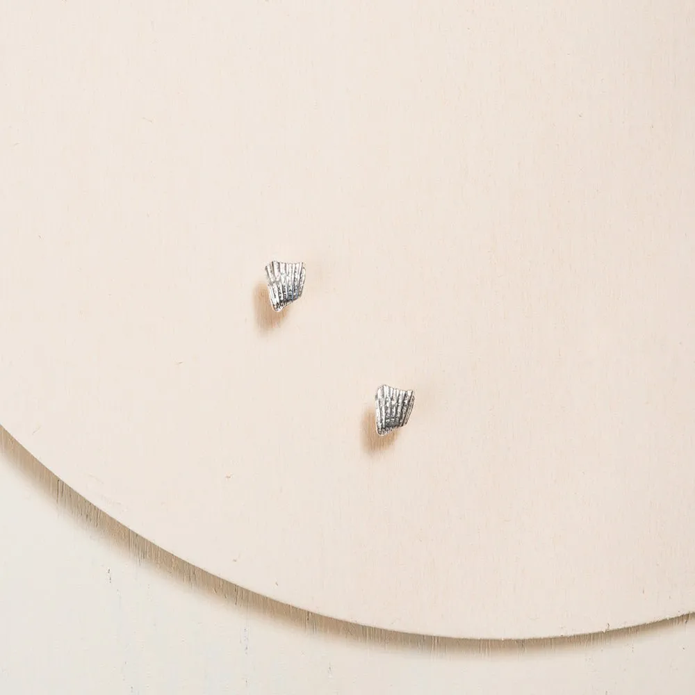 Seashell Stud Earrings - Sterling Silver