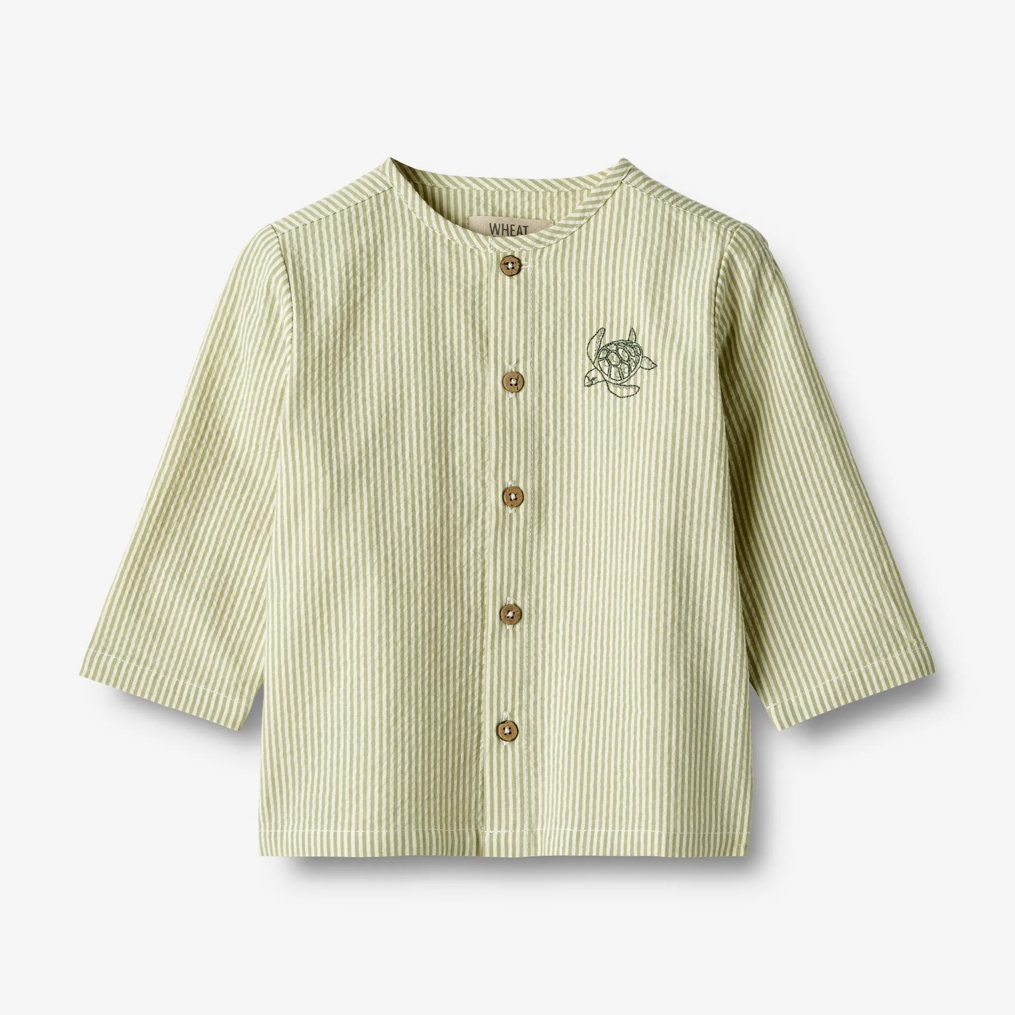 Shirt Embroidery Shelby - green stripe