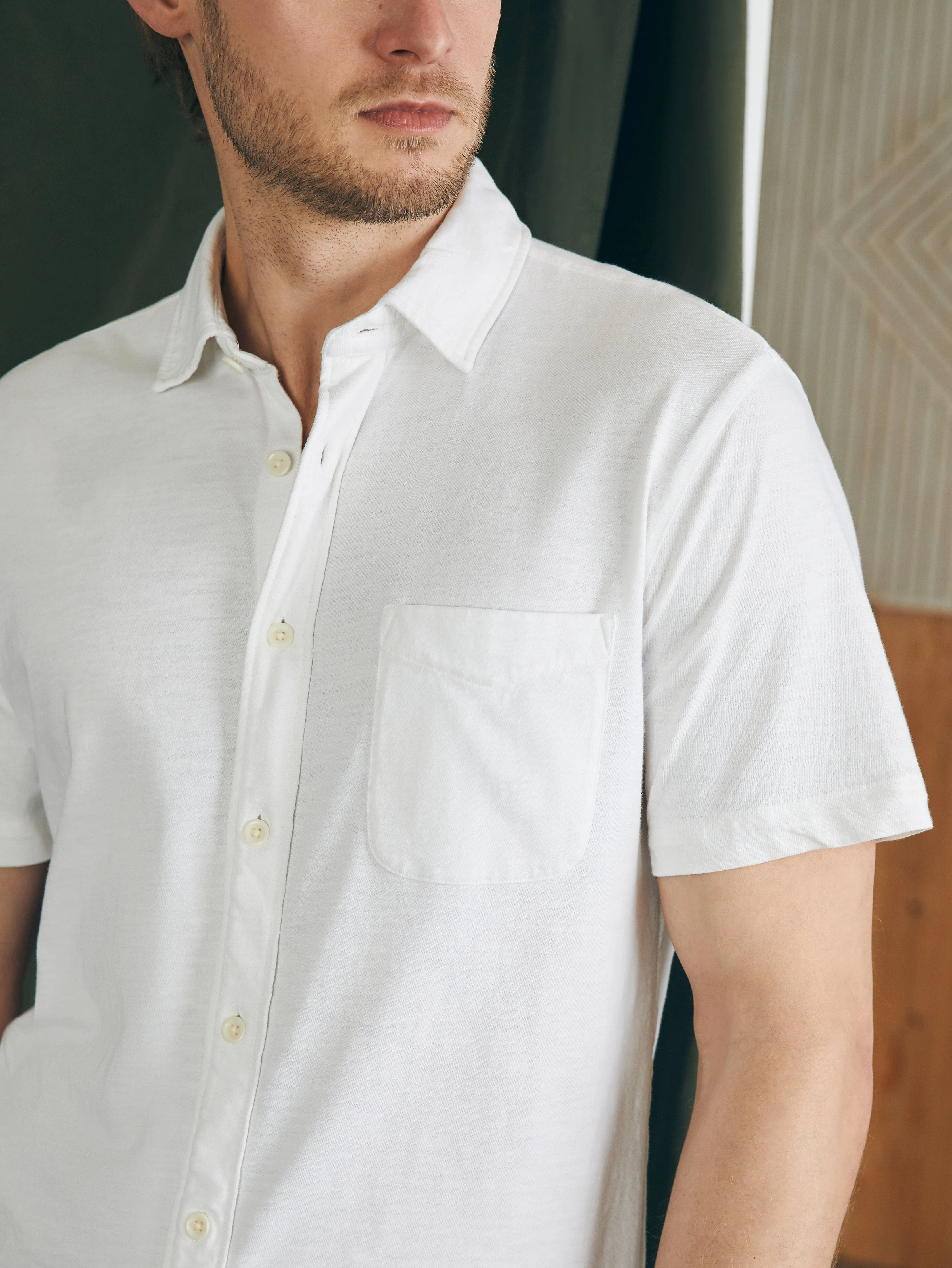 Sunwashed Knit Shirt - White