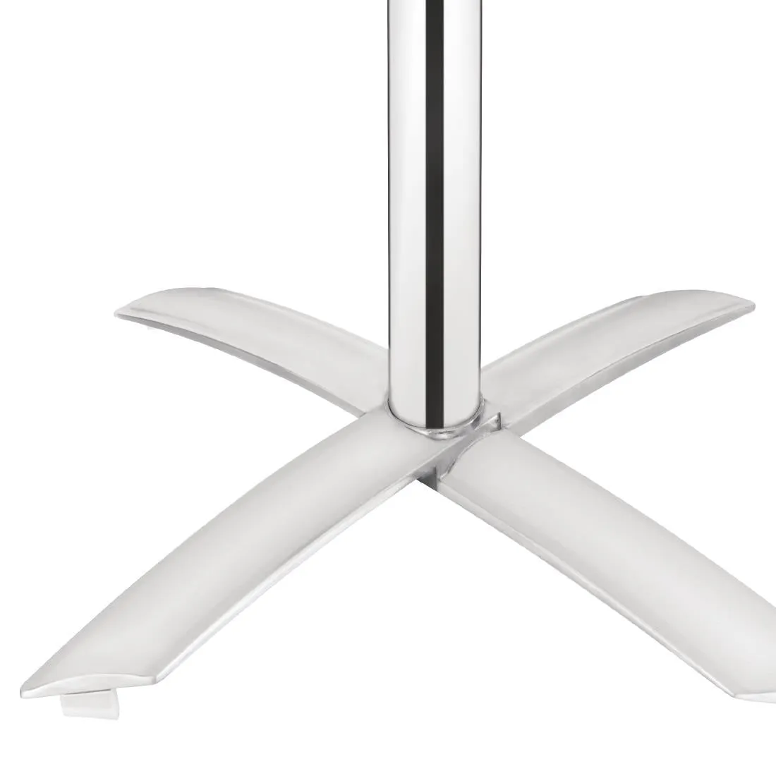 U423 Bolero Round Flip Top Table Stainless Steel 600mm