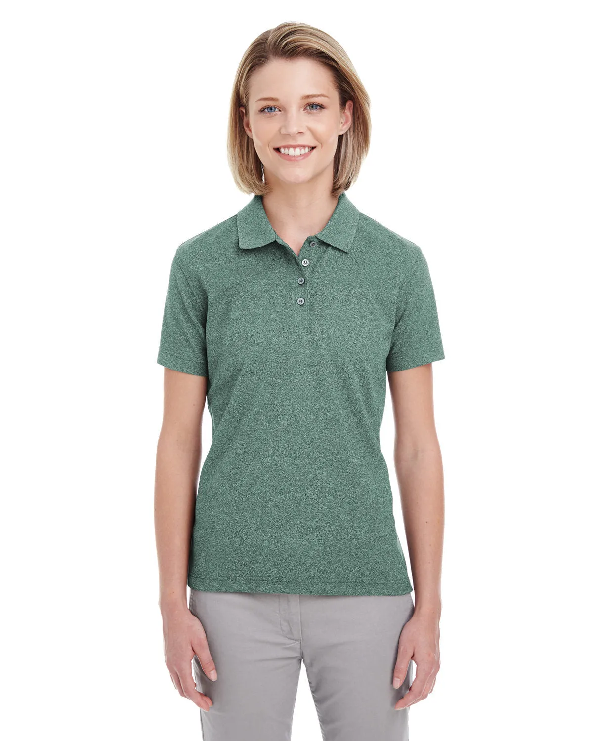 UltraClub UC100W Ladies' Heathered Piqu Polo