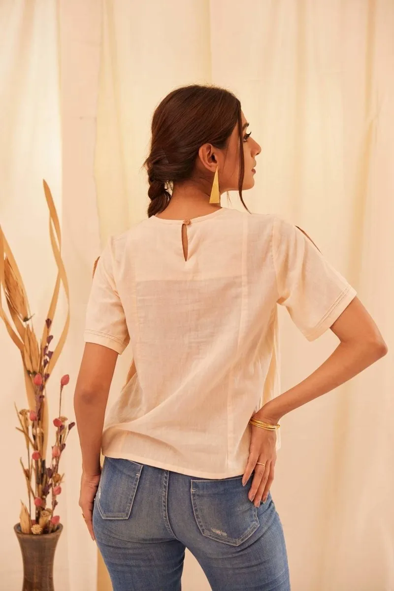 White Rock Top | Handloom Cotton Top | Naturally Dyed fabric