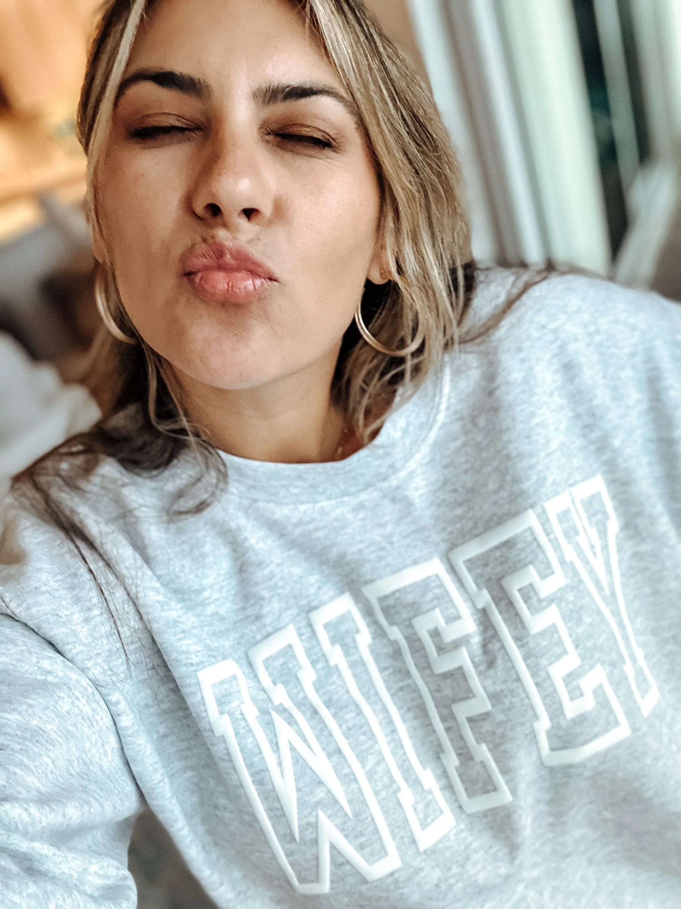 Wifey Puff Print Sweatshirt