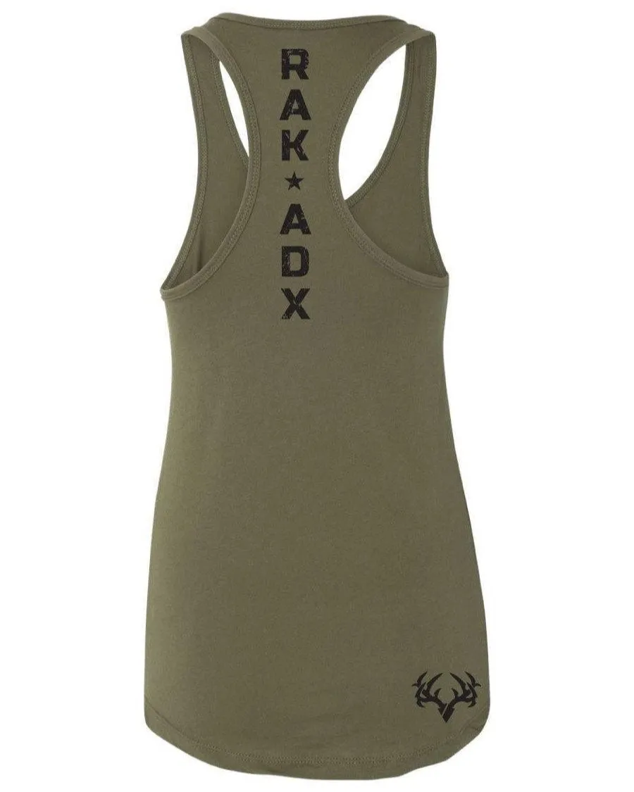 Womens Rak N Flag 2.0 Racerback Tank